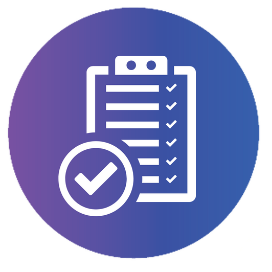 Results-Focused Strategies Clipboard with a checklist and a checkmark in the bottom left corner